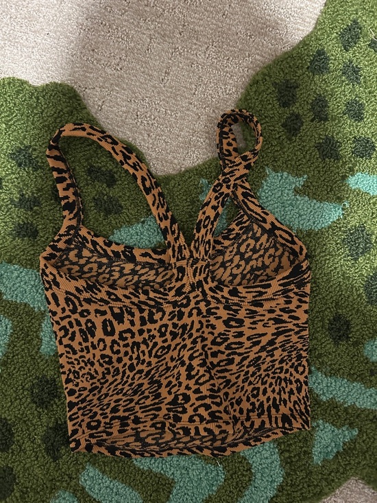 FP Movement by Free People Leopard-Print Top - Like new - Picture 3 of 3